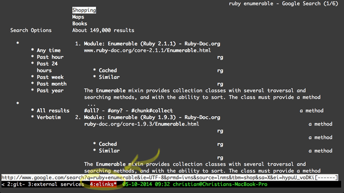 elinks error reading from socket