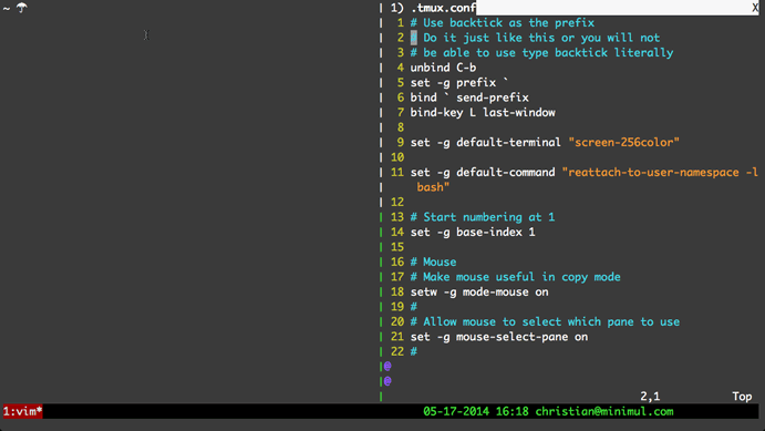 tmux bind mac command key